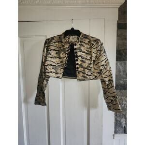 Jonny Herbert 1950's CROPPED METALLIC BROCADE JACKET